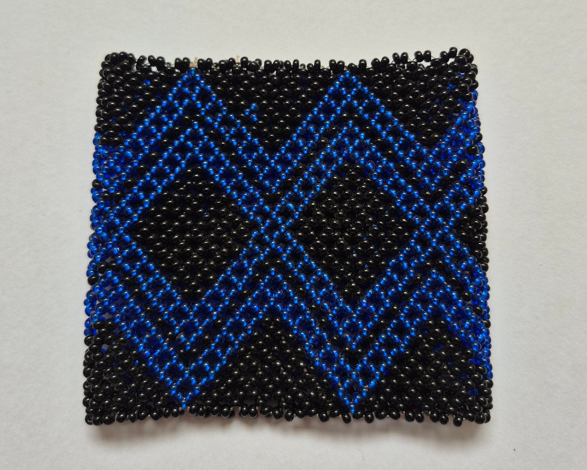 Pulseira de Miçanga Preta e Azul Povo Waura