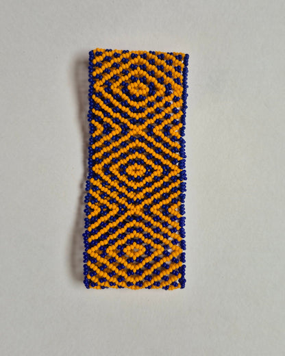 Pulseira de Miçanga Azul e Laranja Povo Waura