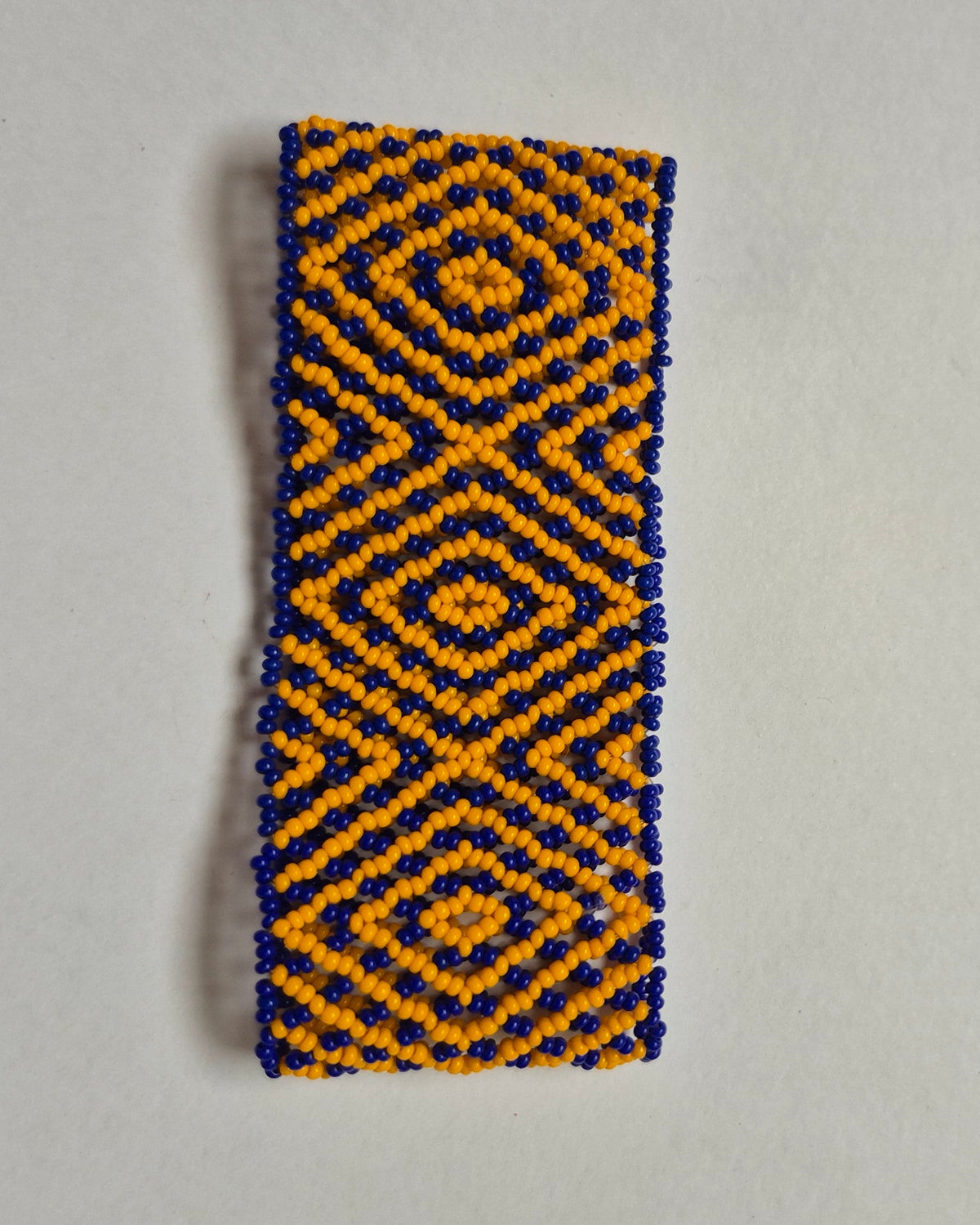 Pulseira de Miçanga Azul e Laranja Povo Waura