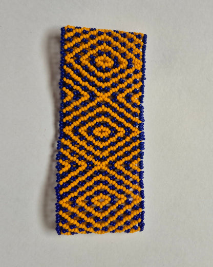 Pulseira de Miçanga Azul e Laranja Povo Waura