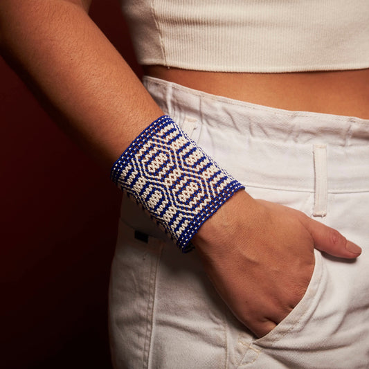 Pulseira Azul de Miçanga Kayapó