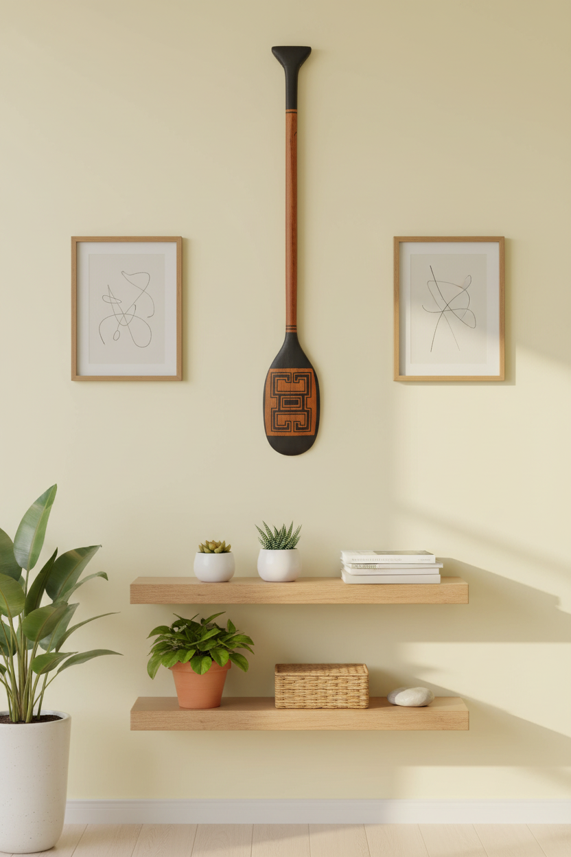 Remo decorativo de Madeira Povo Kayabi