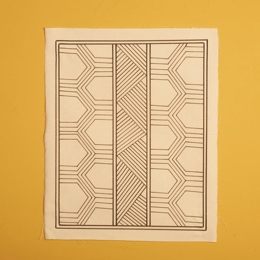 Grafismo em Tela Decorativo Povo Kuikuro
