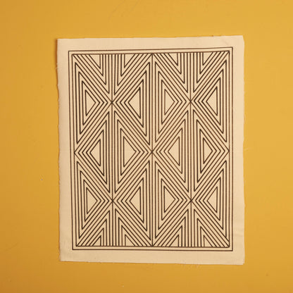 Grafismo em Tela com Tinta Povo Kuikuro