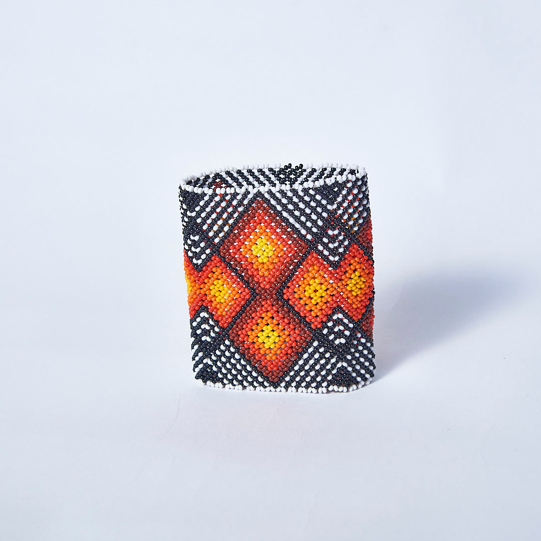 Pulseira de Miçanga Colorida fio Elástico Povo Kamayurá