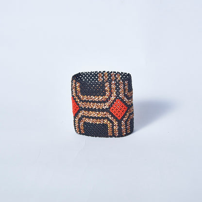 Pulseira de Miçanga Colorida fio Elástico Povo Waura