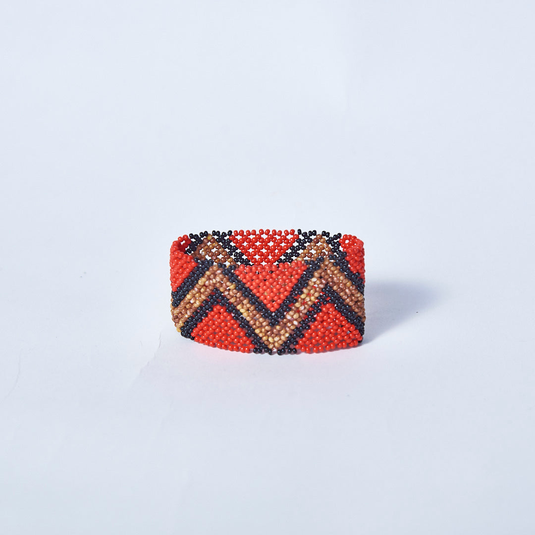 Pulseira de Miçanga Colorida fio Elástico Povo Waura