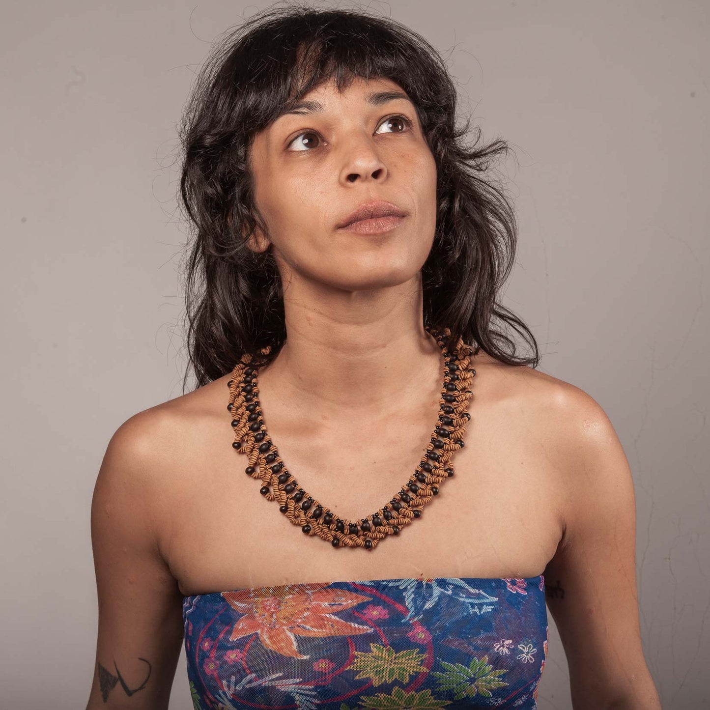 Colar Indígena de Sementes Povo Apiaká