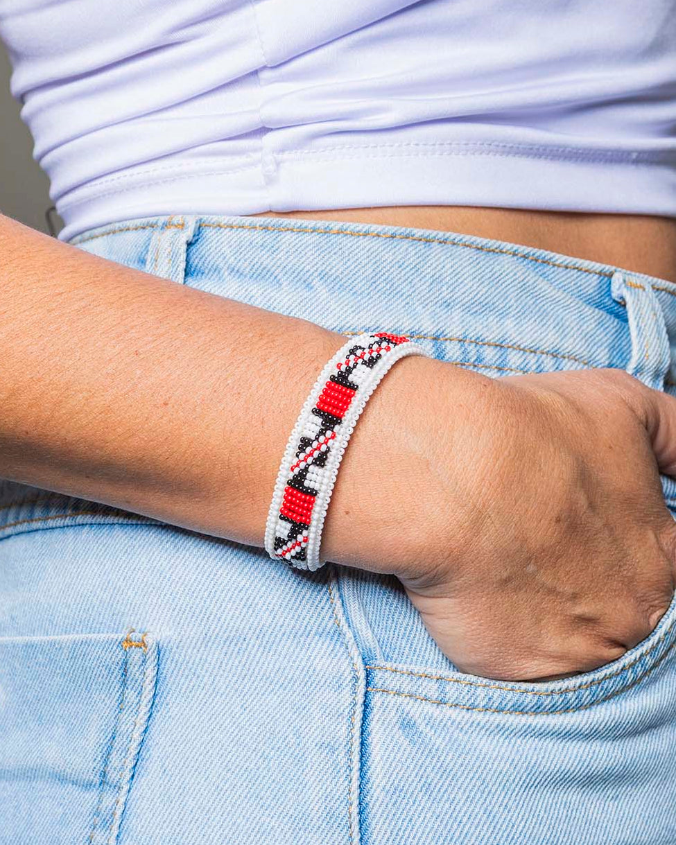 Pulseira de Miçanga Ajustável Povo Waura