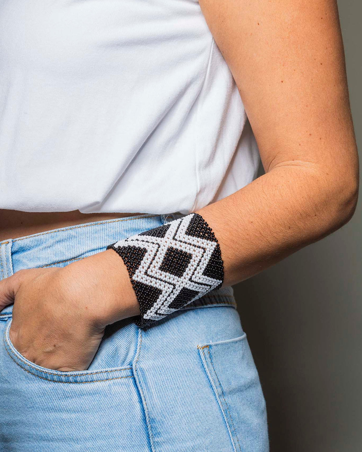 Pulseira de Miçanga fio Elástico Povo Kamayurá