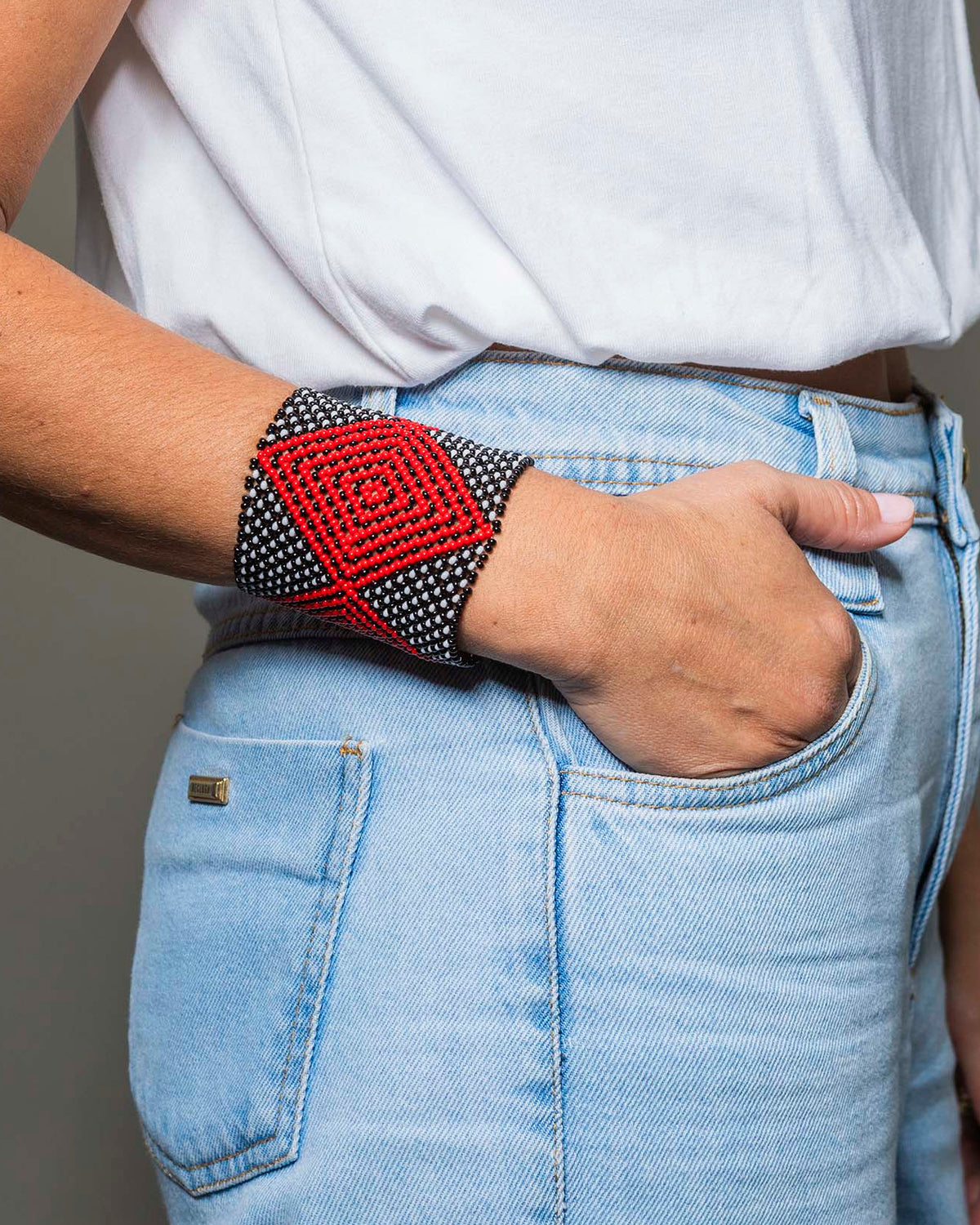Pulseira de Miçanga fio Elástico Povo Kamayurá