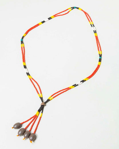 Colar de Miçanga e Fibra Povo Kanela