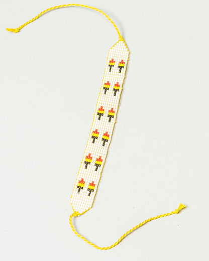 Pulseira de Miçanga Ajustável Povo Waura