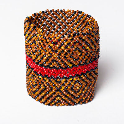 Pulseira de Miçanga fio Elástico Povo Waura