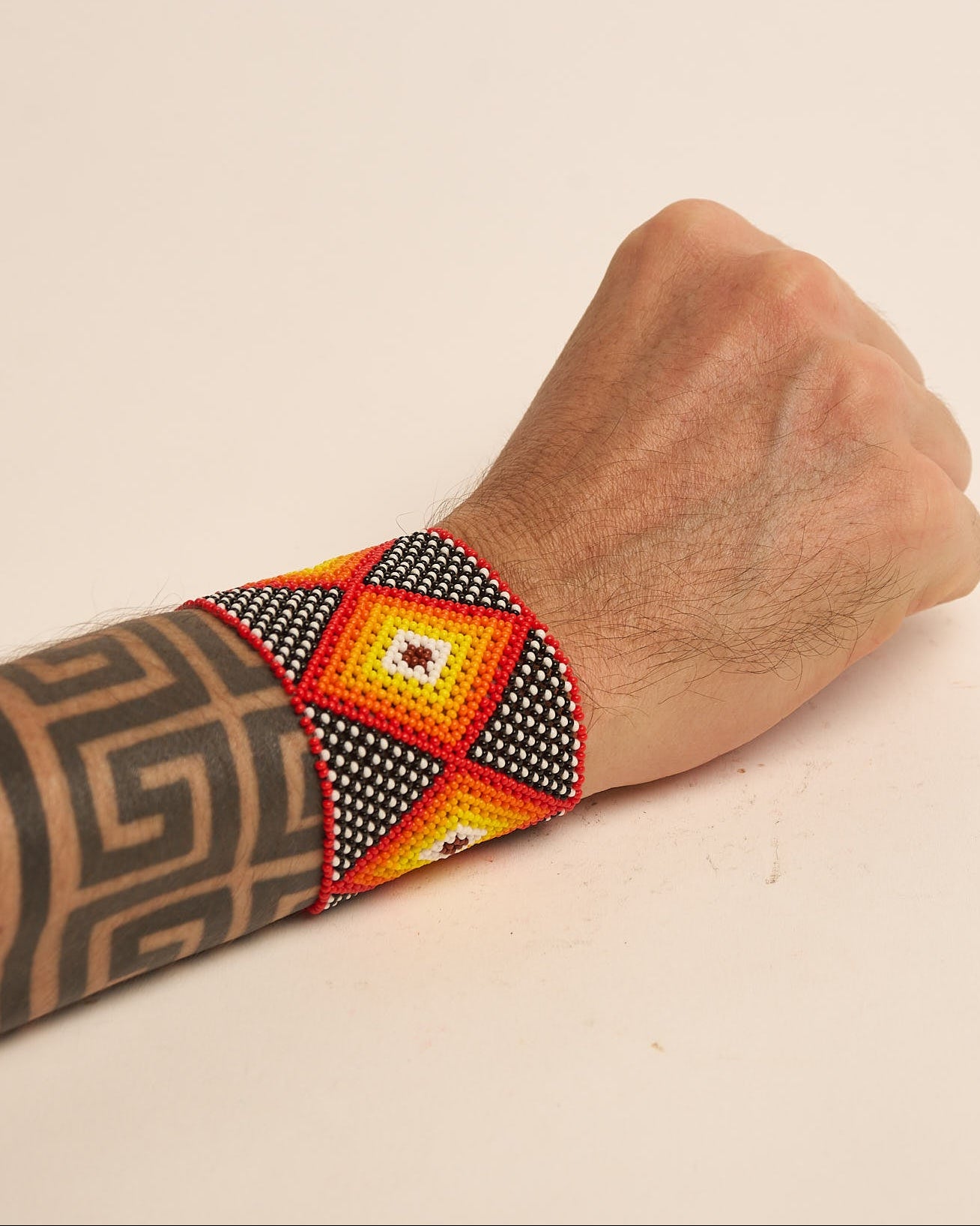 Pulseira de Miçanga Fio Elástico Povo Waura