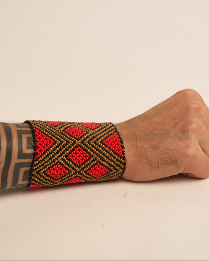 Pulseira de Miçanga fio Elástico Povo Kamayurá