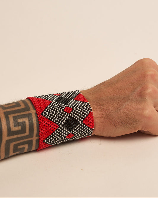 Pulseira de Miçanga Fio Elástico Povo Waura
