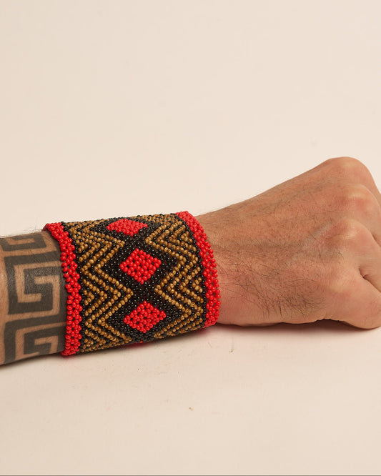 Pulseira de Miçanga fio Elástico Povo Kamayurá