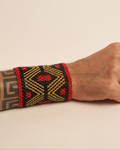 Pulseira de Miçanga Fio Elástico Povo Waura