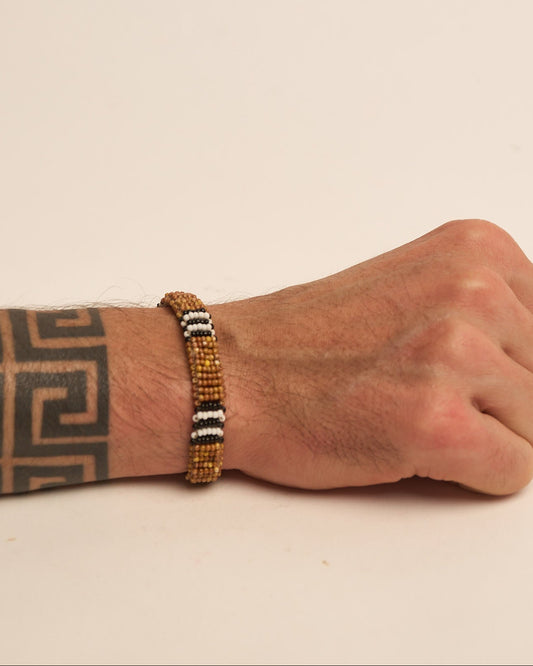 Pulseira de Miçanga Fio Elástico Povo Waura