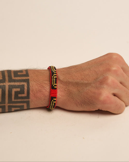 Pulseira de Miçanga Fio Elástico Povo Waura