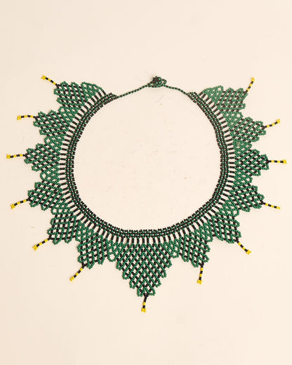 Colar de Miçanga Verde Povo Waura