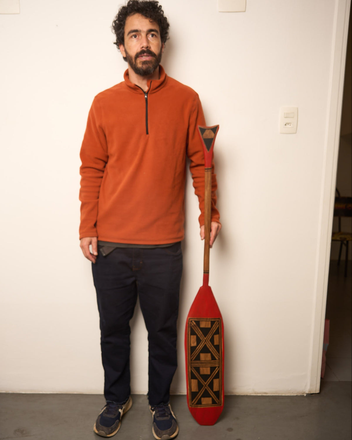 Remo Indígena Decorativo de Madeira Povo Waurá