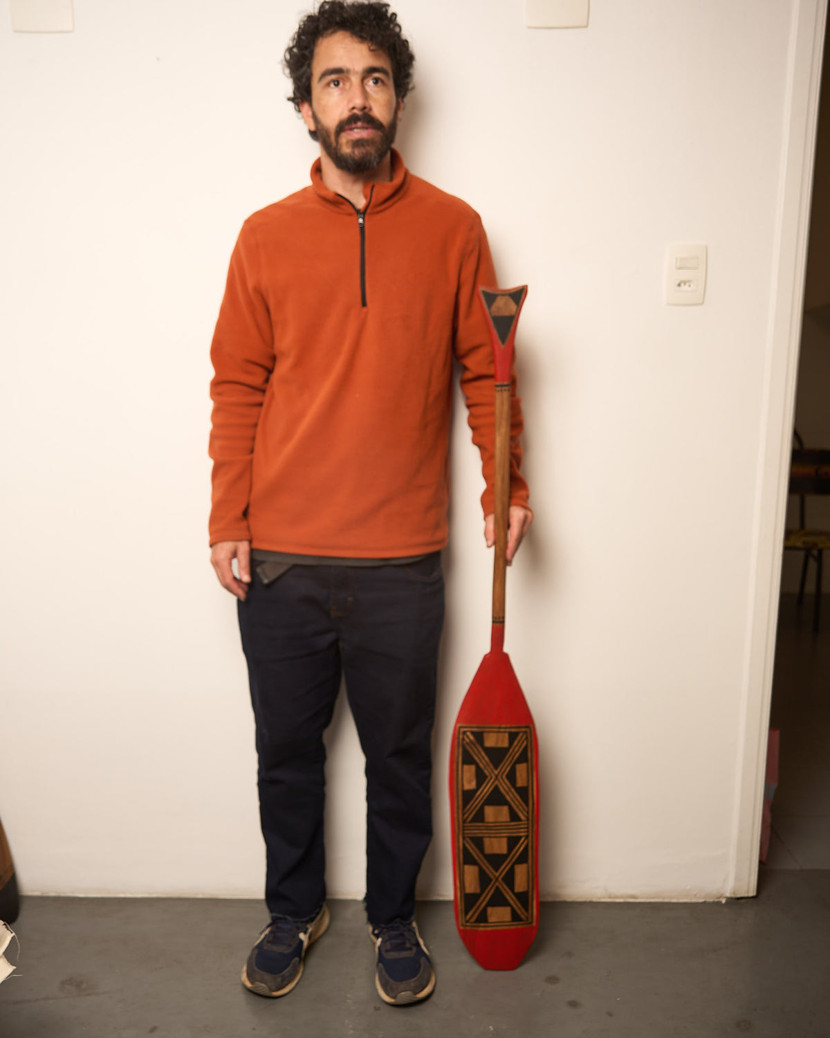 Remo Indígena Decorativo de Madeira Povo Waurá