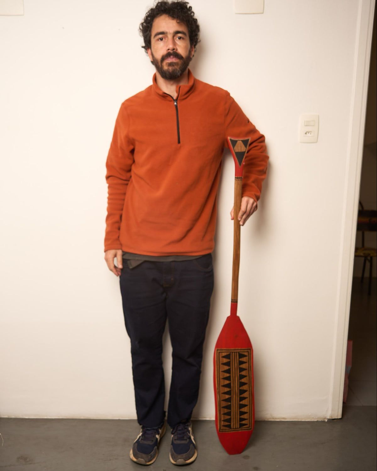 Remo Indígena Decorativo de Madeira Povo Waurá