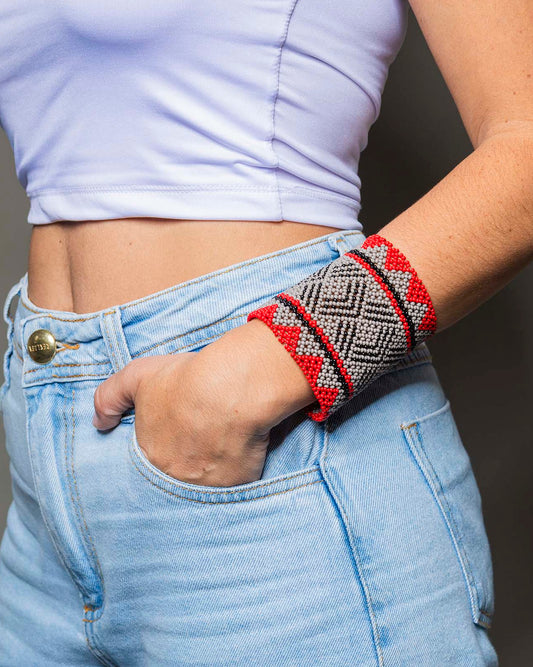 Pulseira de Miçanga fio Elástico Povo Kamayurá
