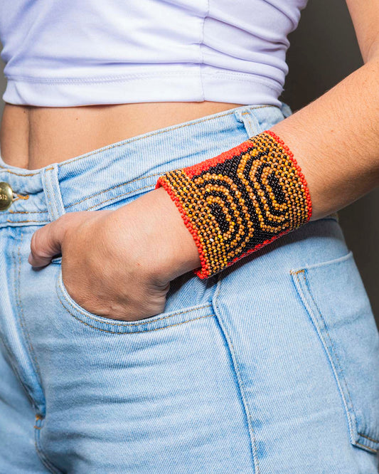 Pulseira de Miçanga fio Elástico Povo Kamayurá