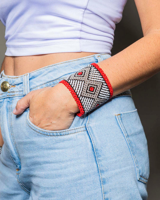 Pulseira de Miçanga fio Elástico Povo Kamayurá