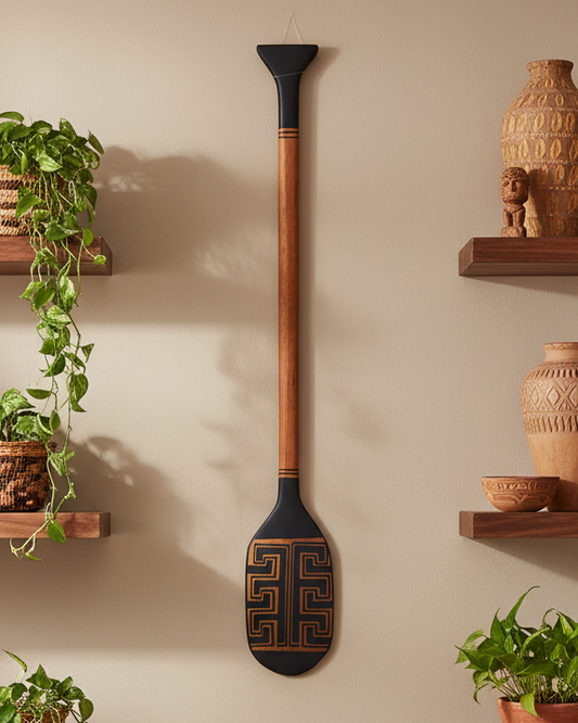 Remo Indígena de Madeira para Decoração