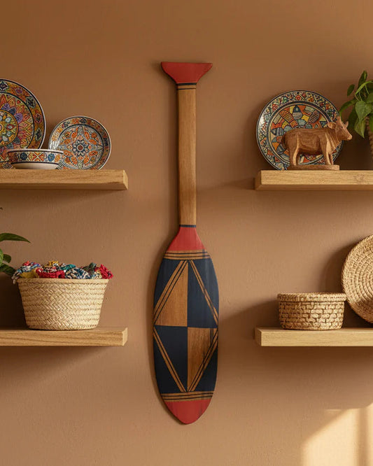 Remo Decorativo de Madeira Indígena