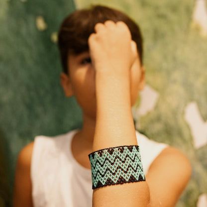 Pulseira Azul Miçanga de Vidro Waura