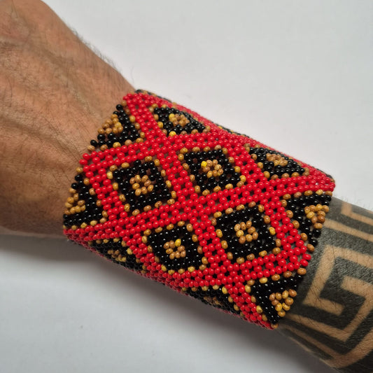 Pulseira de Miçanga fio Elástico Povo Kamayurá
