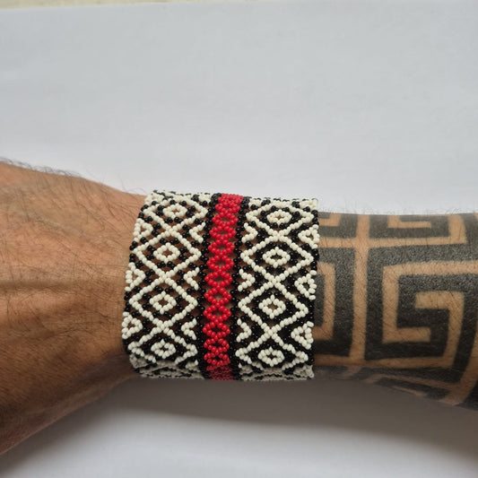 Pulseira de Miçanga fio Elástico Povo Kamayurá