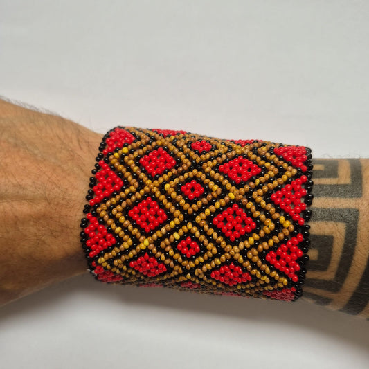 Pulseira de Miçanga fio Elástico Povo Kamayurá