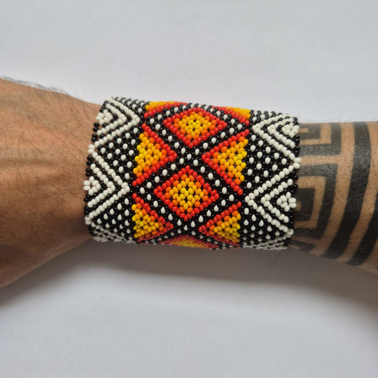 Pulseira de Miçanga fio Elástico Povo Kamayurá