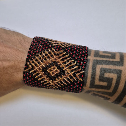 Pulseira de Miçanga fio Elástico Povo Waura