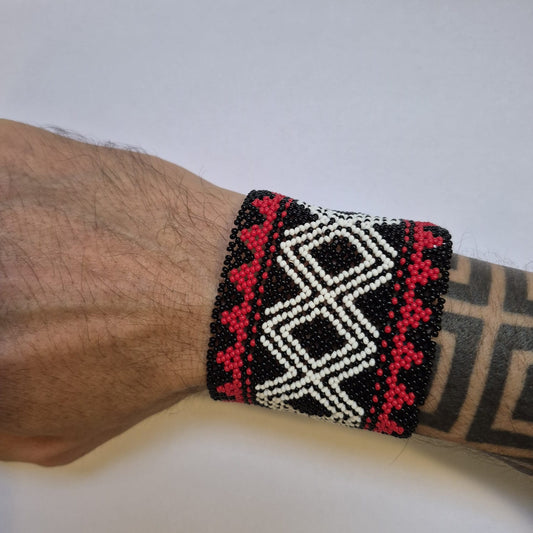 Pulseira de Miçanga fio Elástico Povo Waura