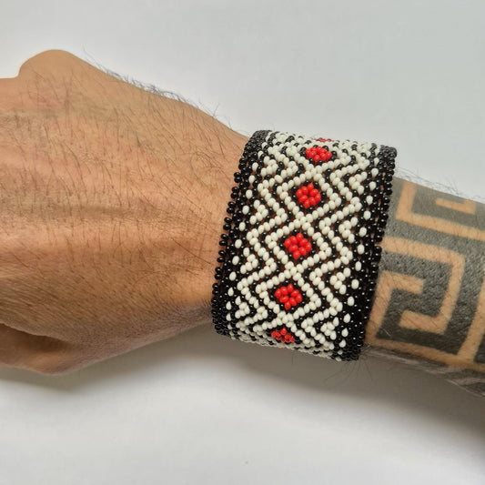Pulseira de Miçanga fio Elástico Povo Waura
