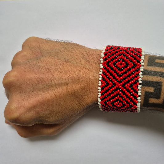 Pulseira de Miçanga fio Elástico Povo Waura