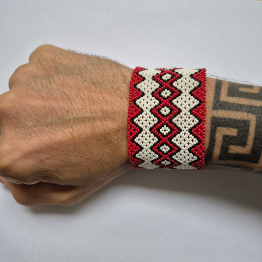 Pulseira de Miçanga fio Elástico Povo Waura