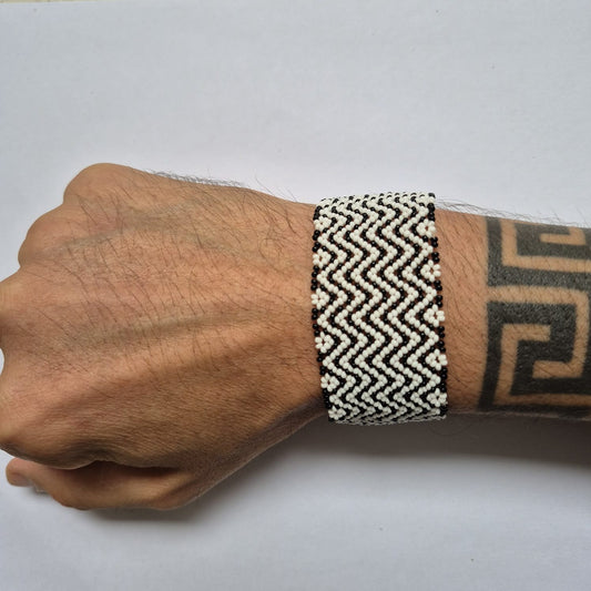 Pulseira de Miçanga fio Elástico Povo Waura