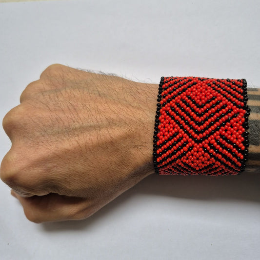Pulseira de Miçanga fio Elástico Povo Waura
