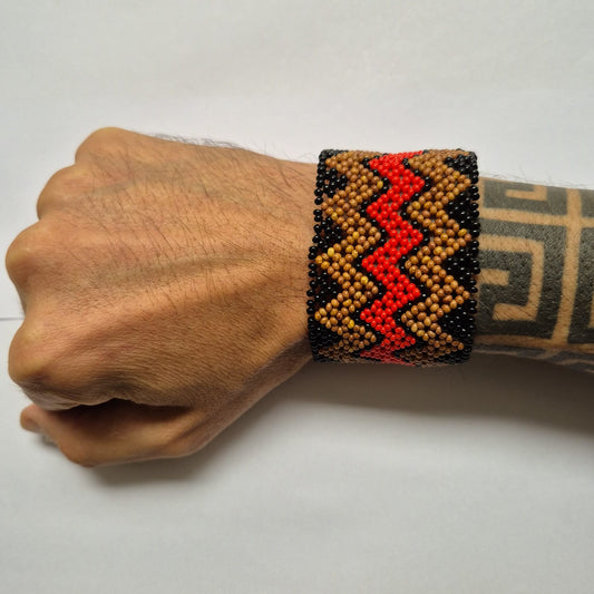 Pulseira de Miçanga fio Elástico Povo Waura