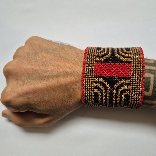 Pulseira de Miçanga fio Elástico Povo Waura