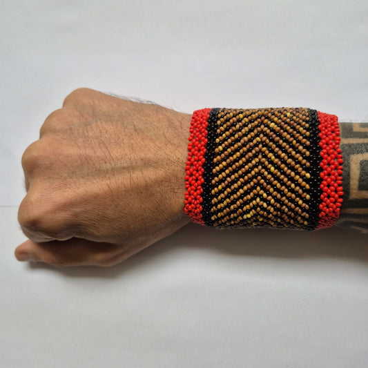 Pulseira de Miçanga fio Elástico Povo Waura