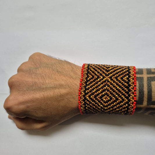 Pulseira de Miçanga fio Elástico Povo Waura